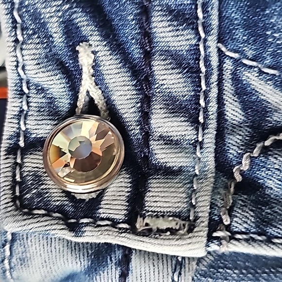 Rock Revival Jeans Size 26 Womens Nancy Crop Light Wash Blue Denim Skinny - Picture 8 of 13